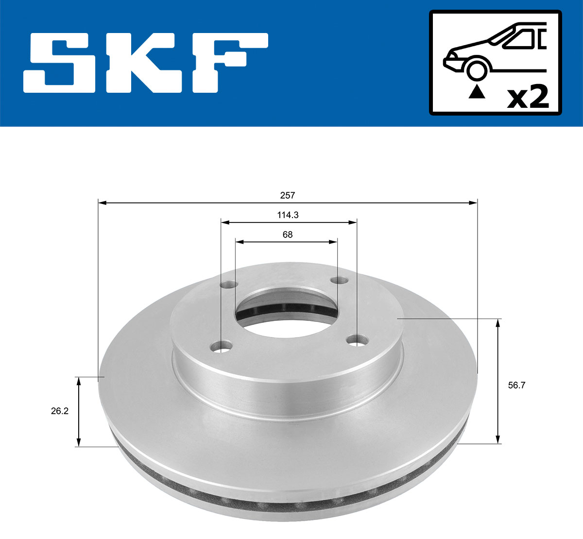 Disc frana SKF VKBD80300V2