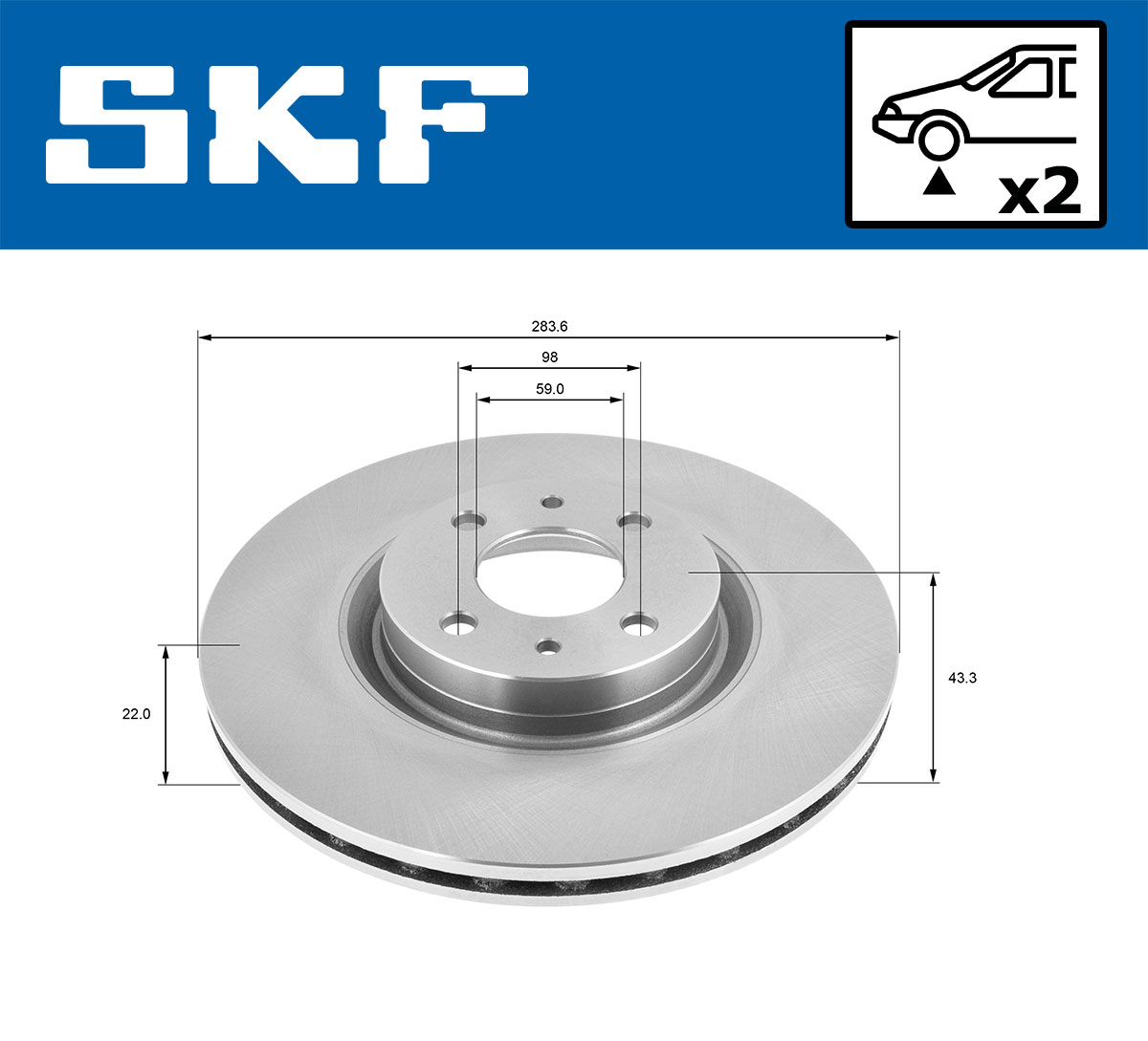 Disc frana SKF VKBD80306V2