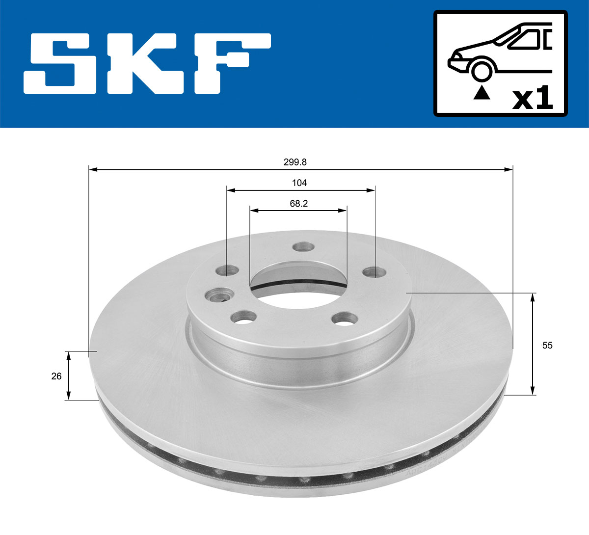Disc frana SKF VKBD80322V1