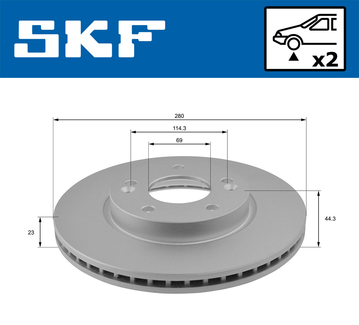 Disc frana SKF VKBD80323V2