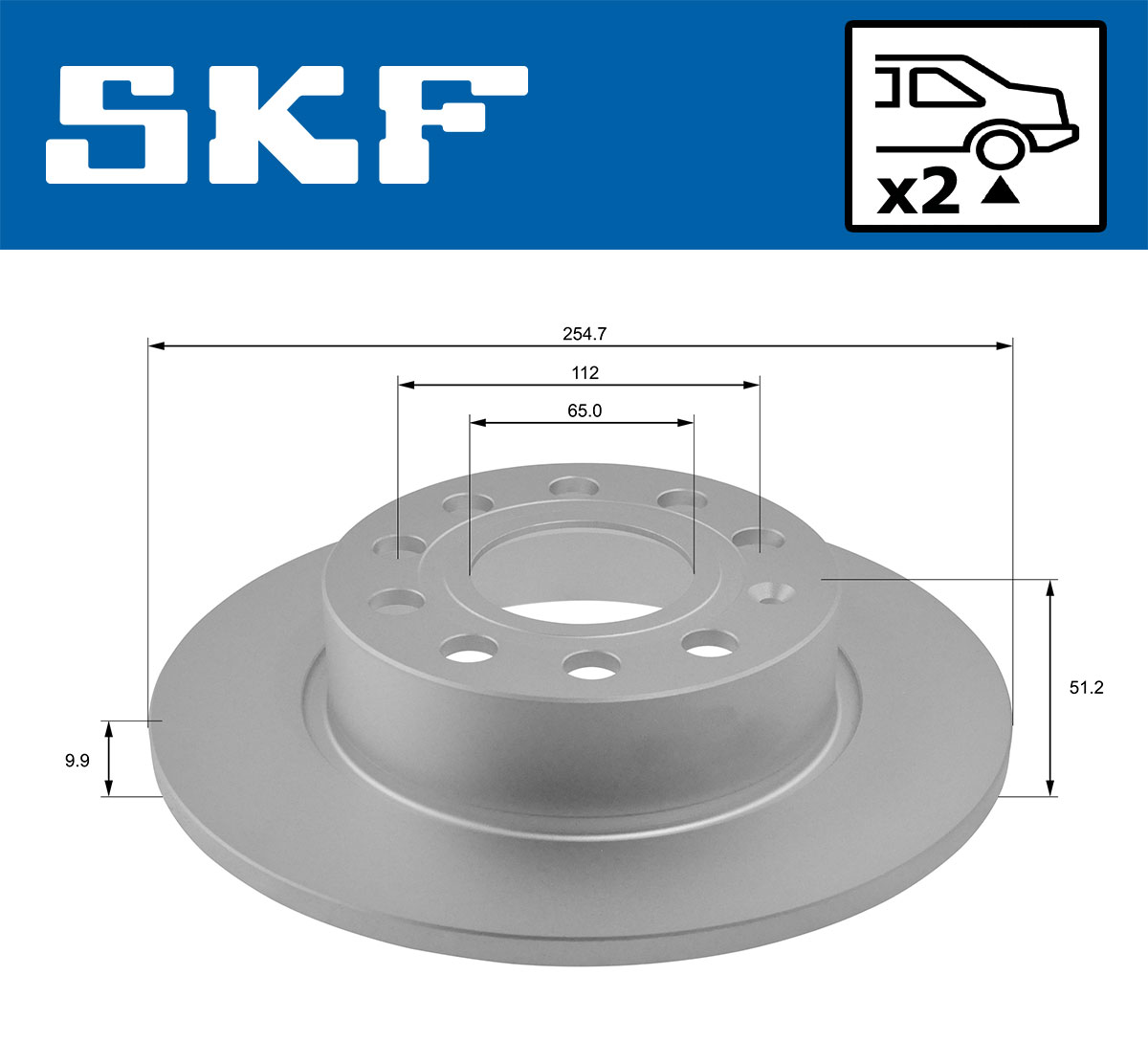 Disc frana SKF VKBD90007S2