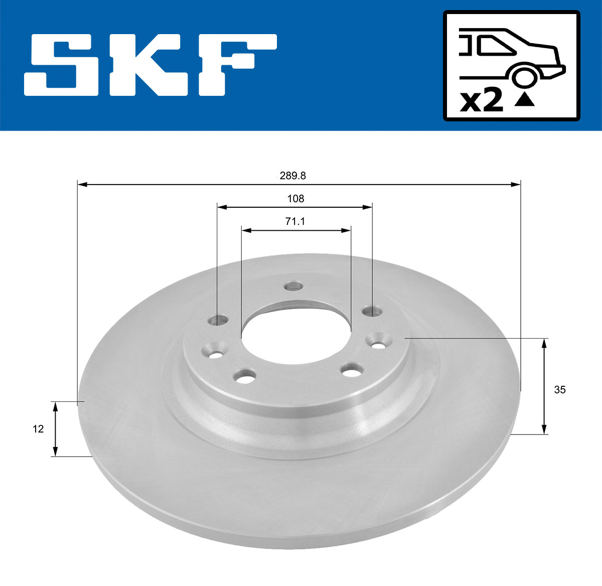 Disc frana SKF VKBD90022S2