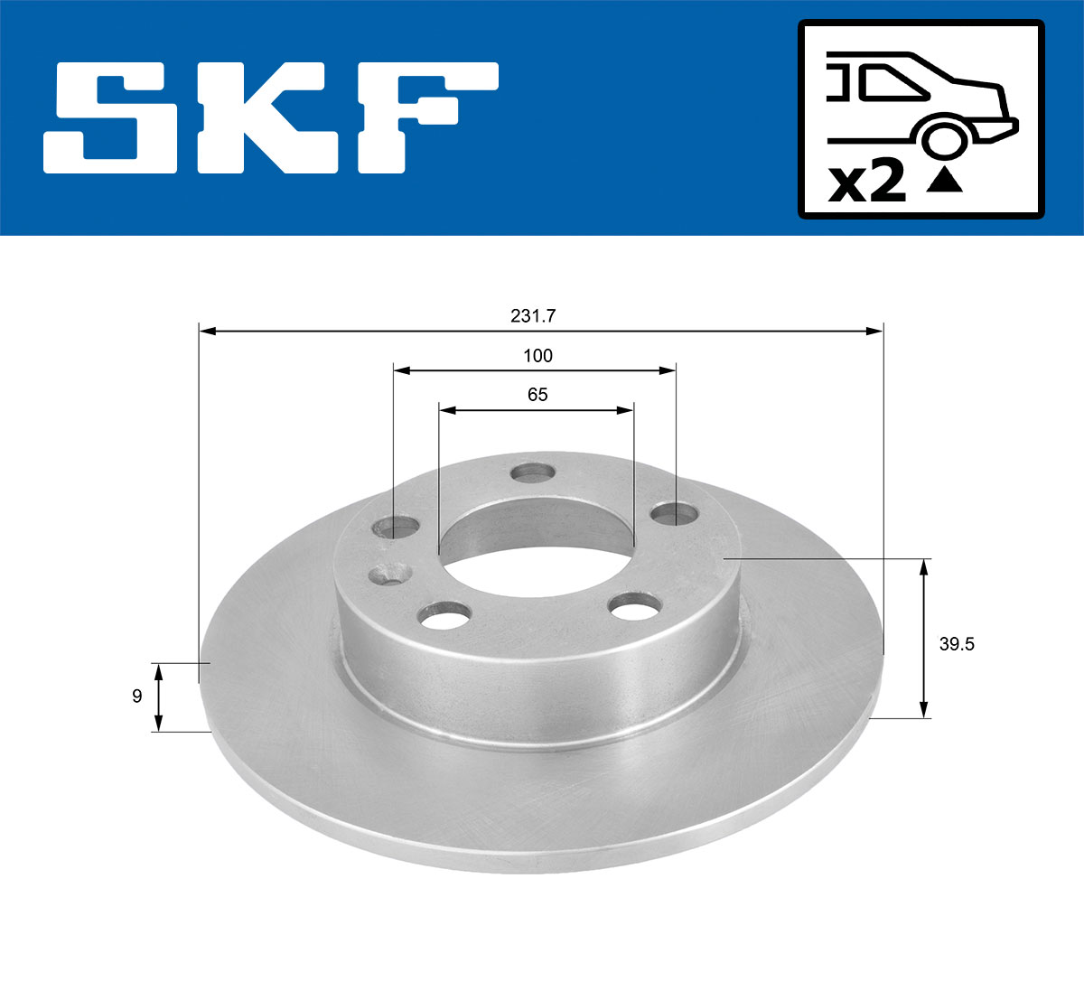 Disc frana SKF VKBD90023S2