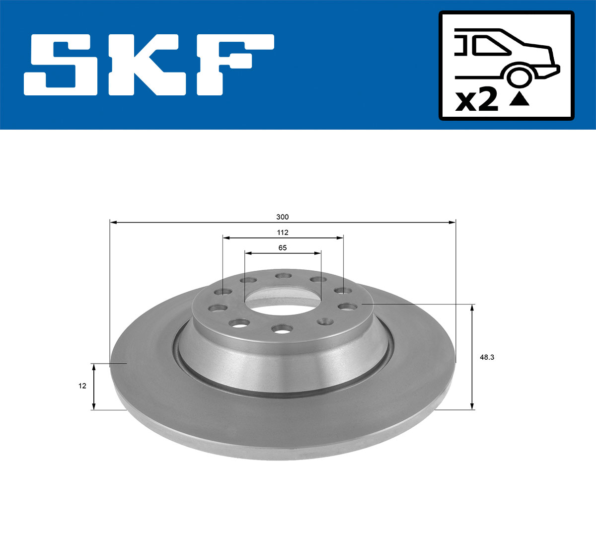 Disc frana SKF VKBD90075S2