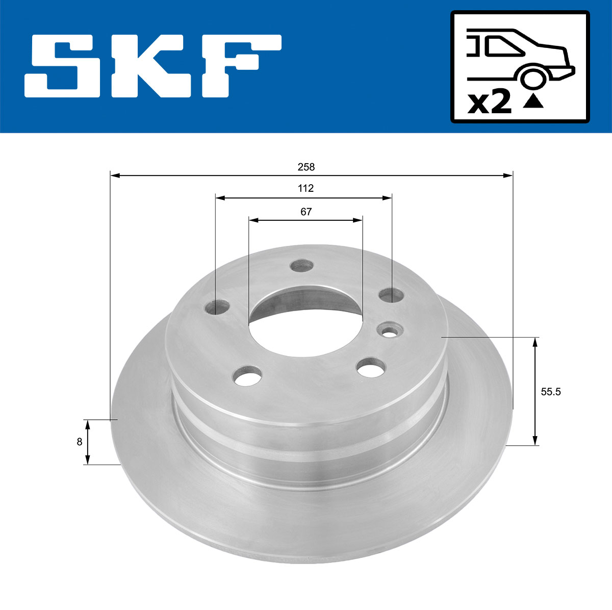 Disc frana SKF VKBD90083S2