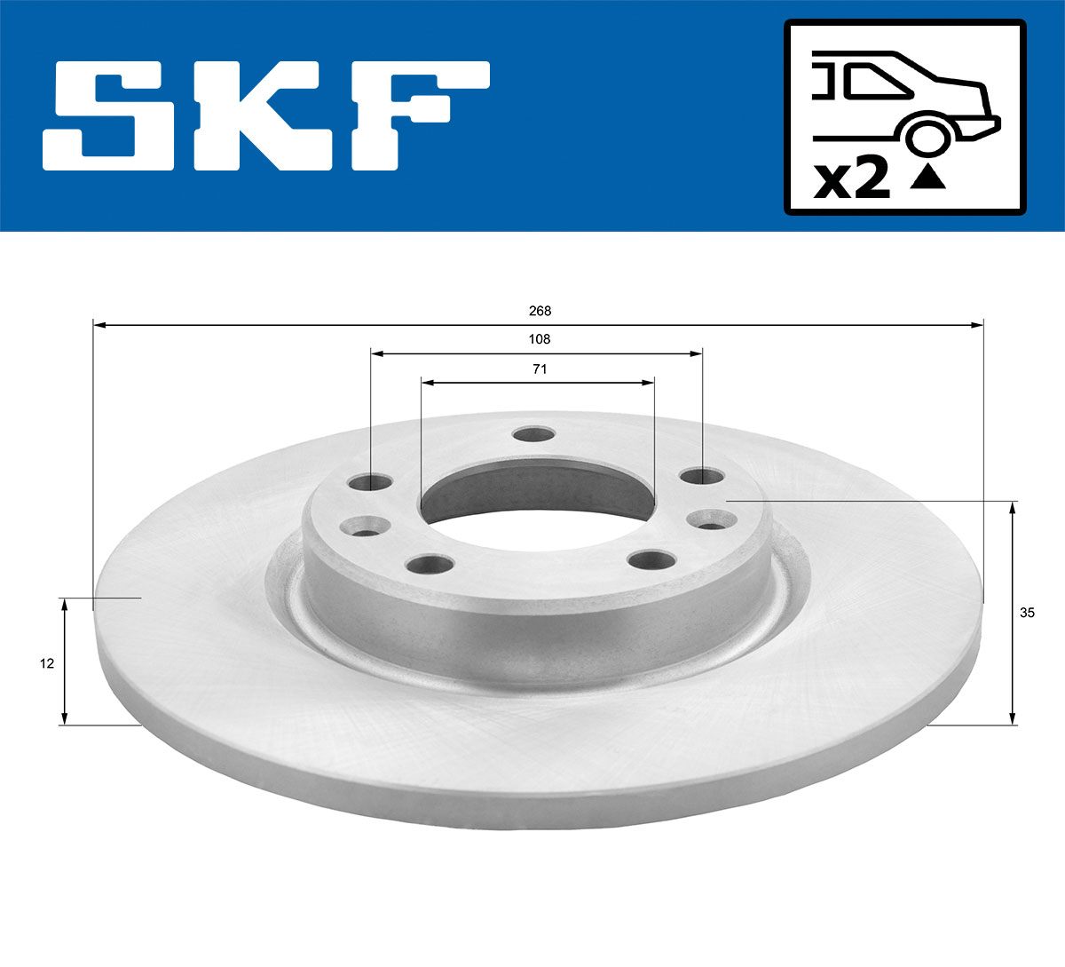 Disc frana SKF VKBD90087S2