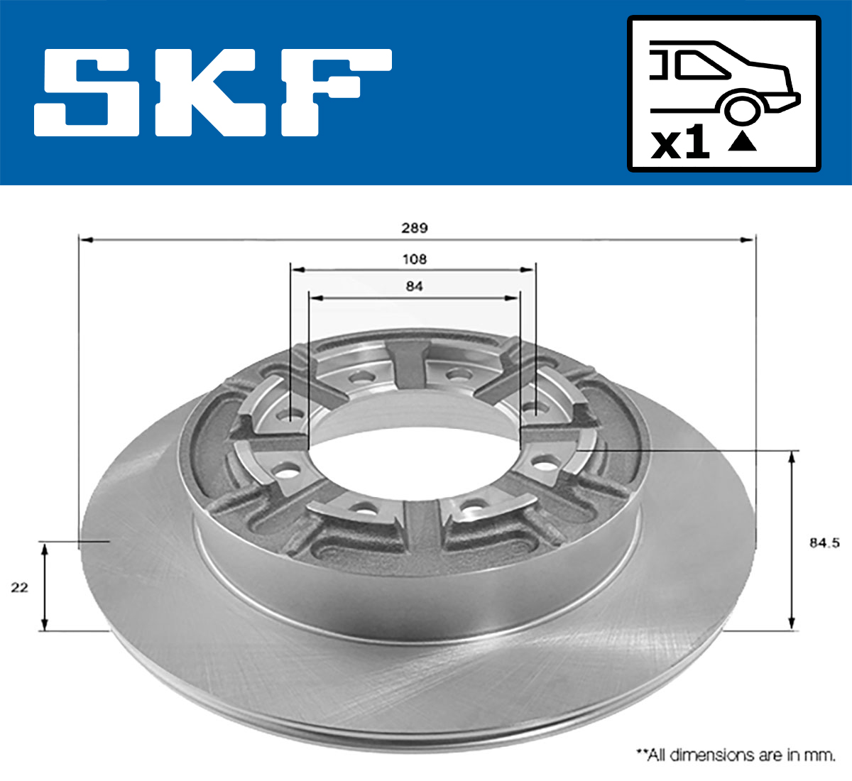 Disc frana SKF VKBD90098S1