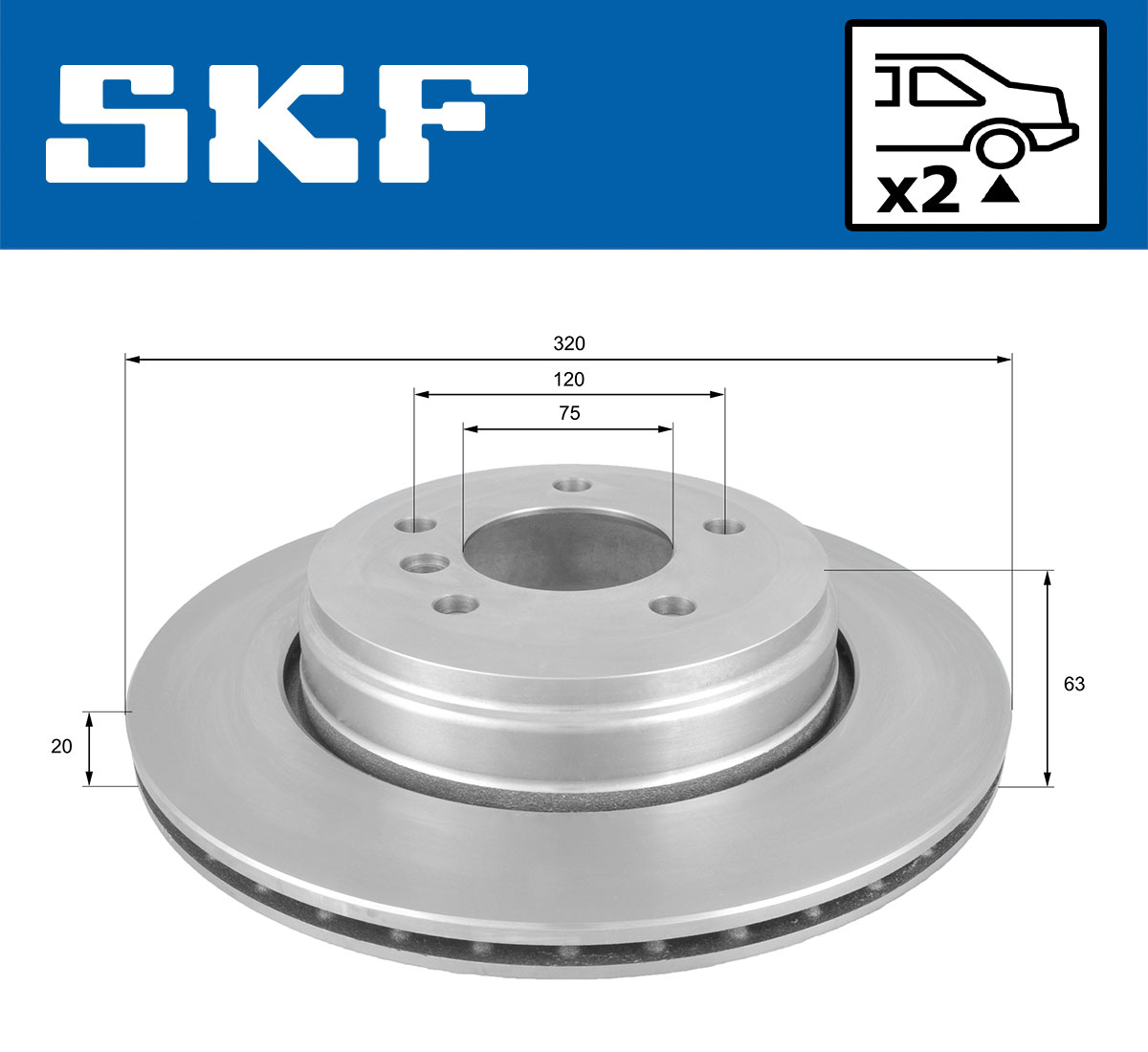 Disc frana SKF VKBD90180V2