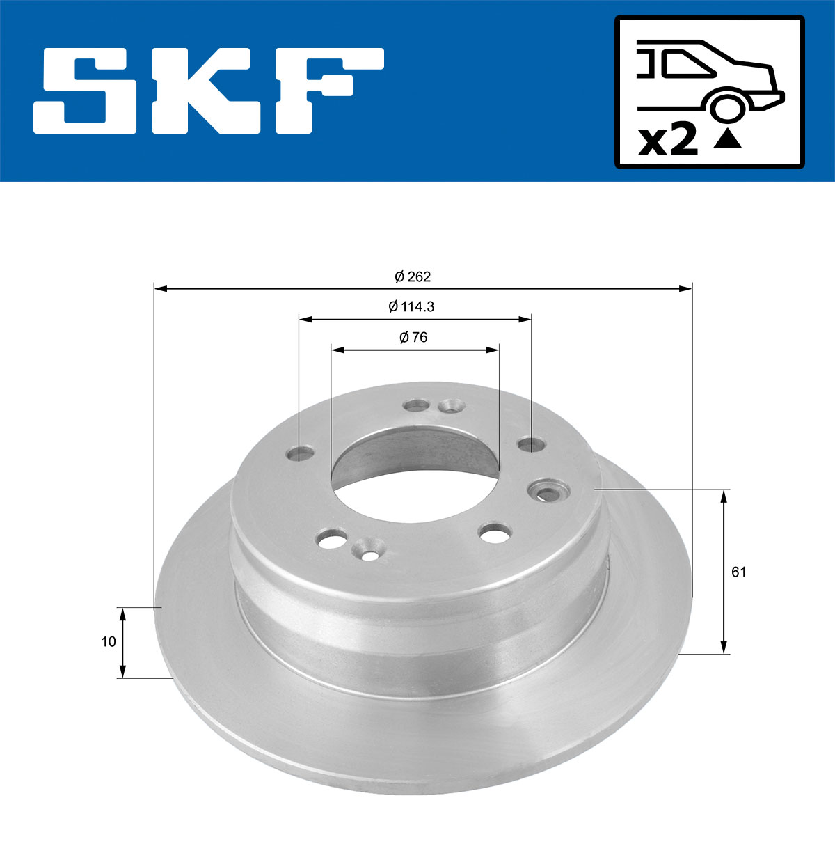 Disc frana SKF VKBD90186S2