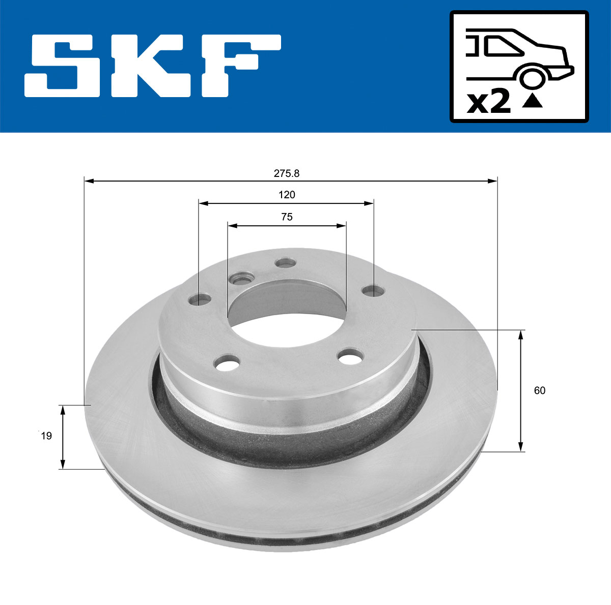 Disc frana SKF VKBD90192V2