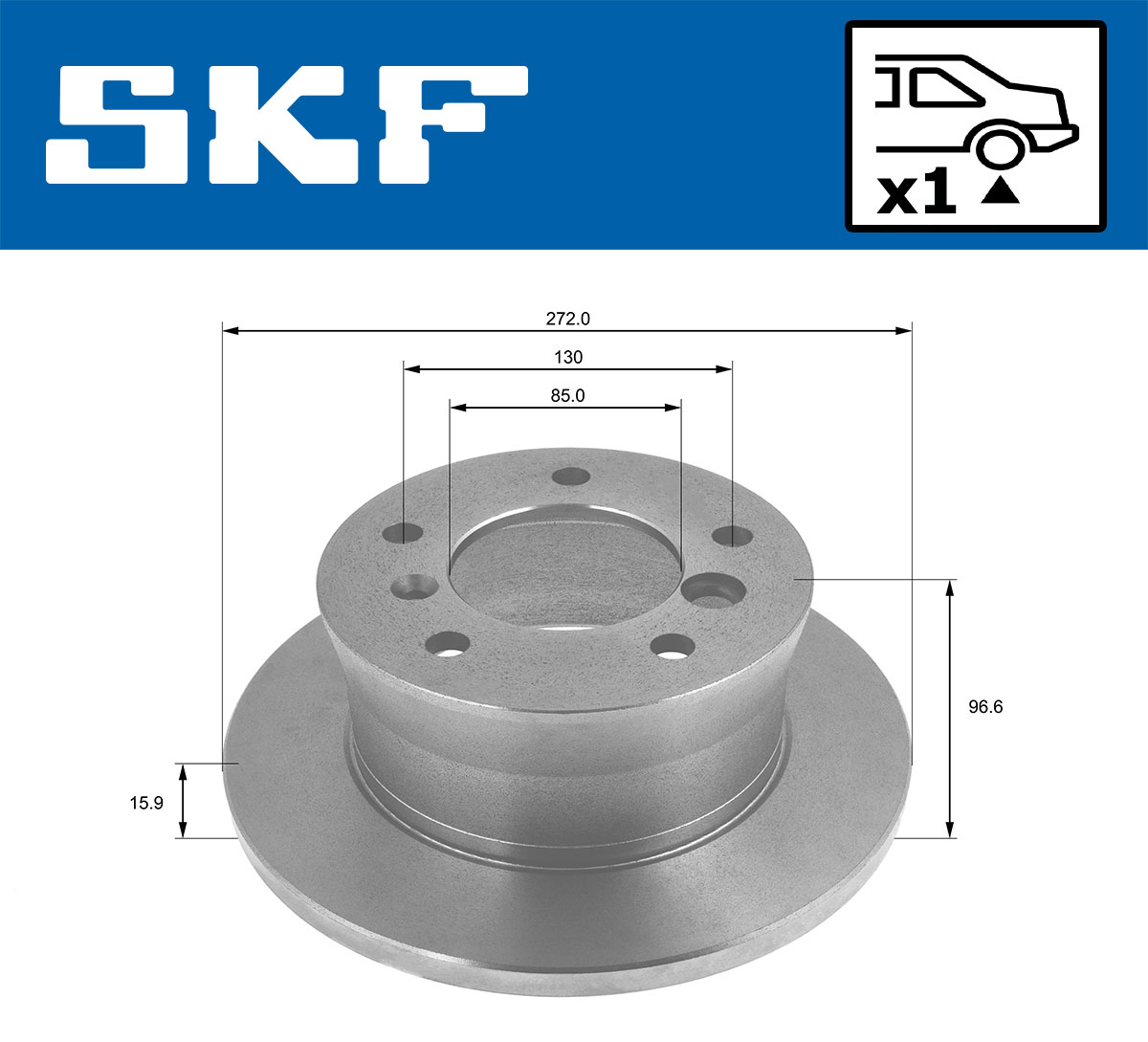 Disc frana SKF VKBD90198S1
