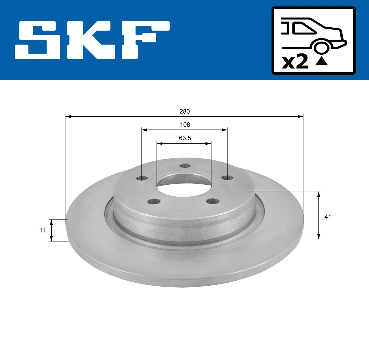 Disc frana SKF VKBD90203S2