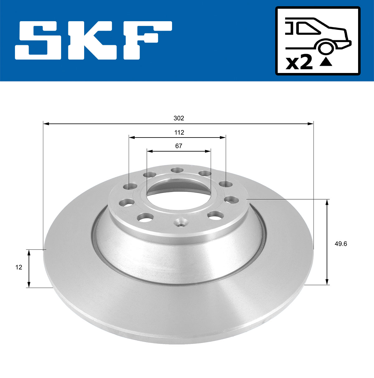 Disc frana SKF VKBD90209S2