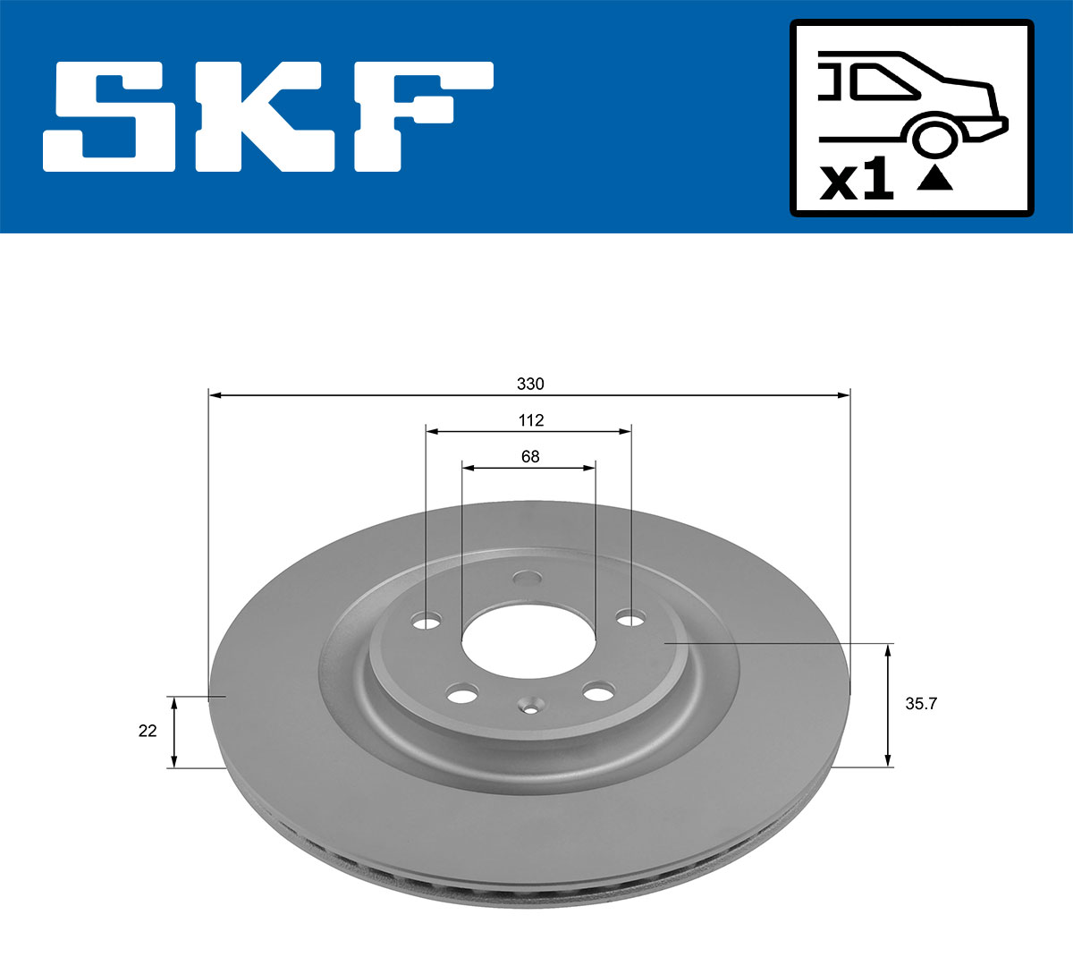 Disc frana SKF VKBD90243V1