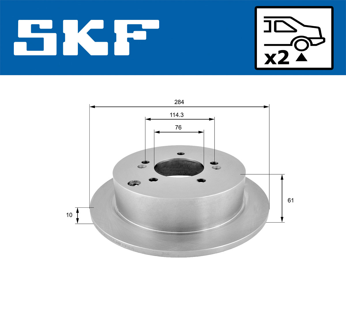 Disc frana SKF VKBD90249S2