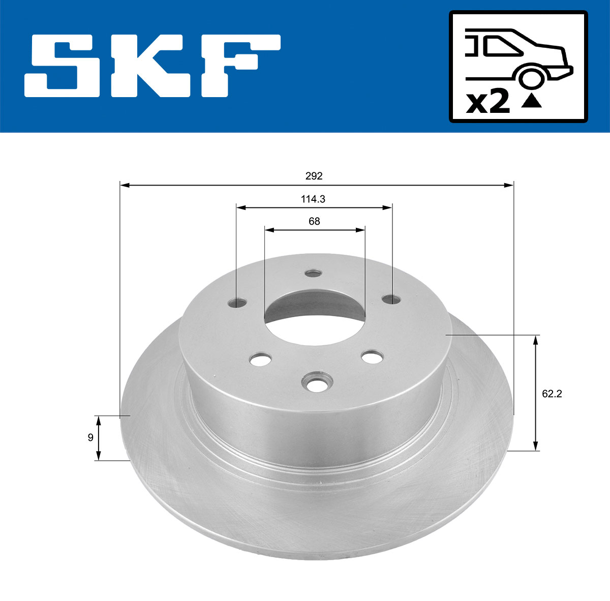 Disc frana SKF VKBD90263S2
