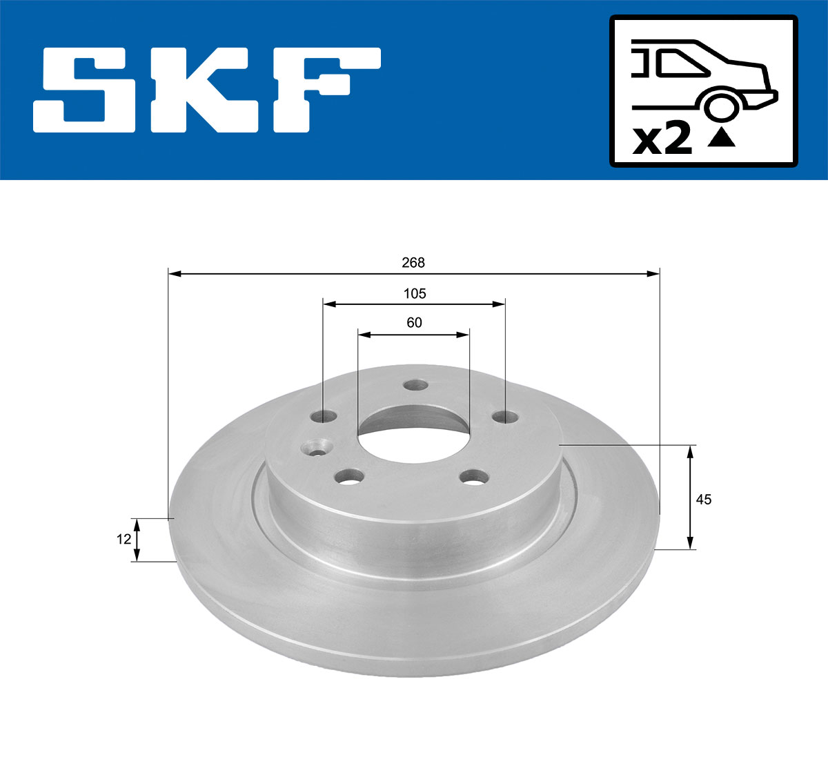Disc frana SKF VKBD90298S2