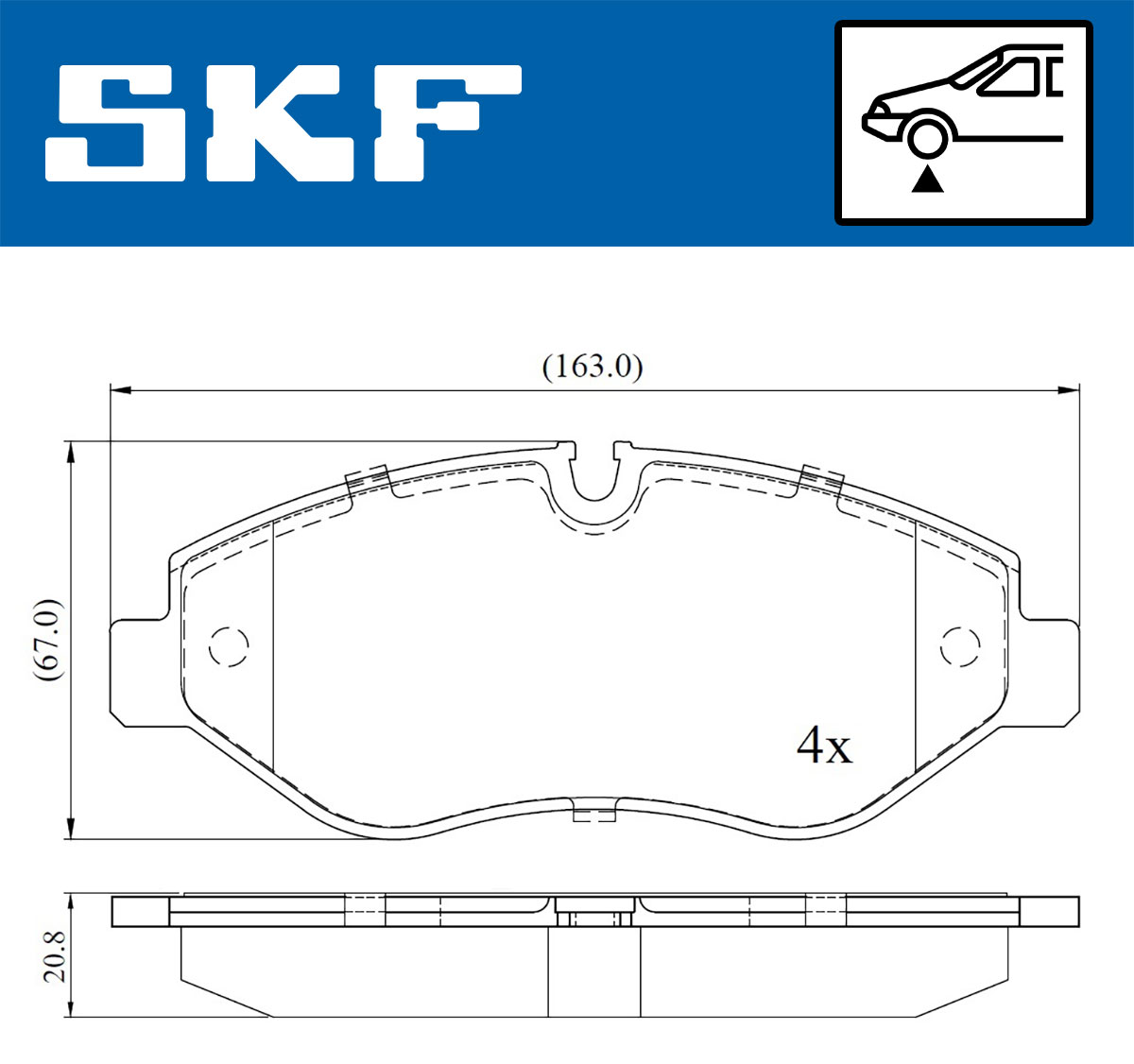 Placute frana SKF VKBP80006
