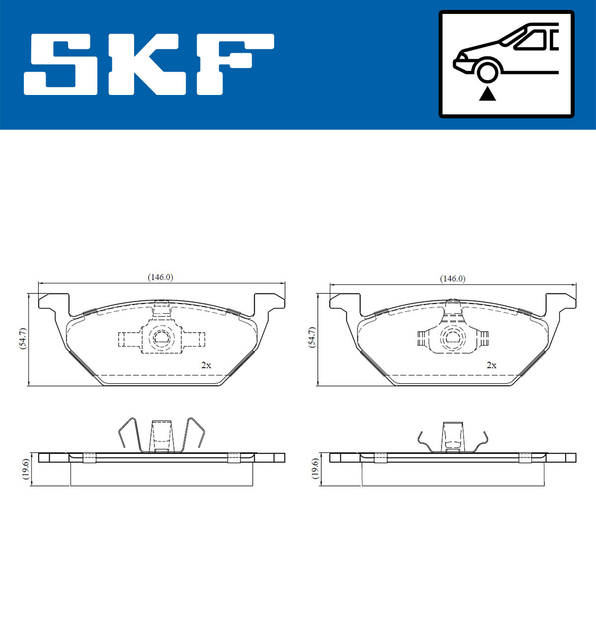 Placute frana SKF VKBP80008