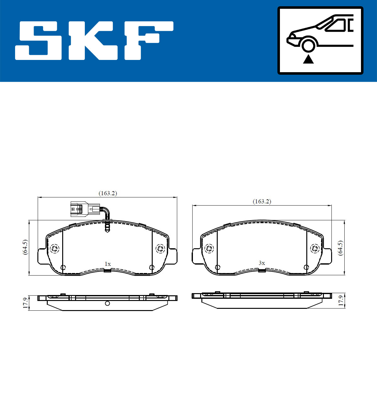Placute frana SKF VKBP80011E