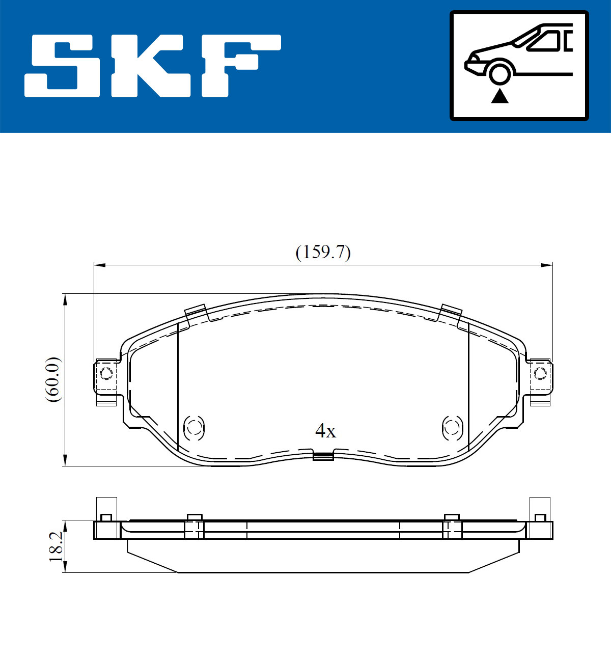 Placute frana SKF VKBP80012