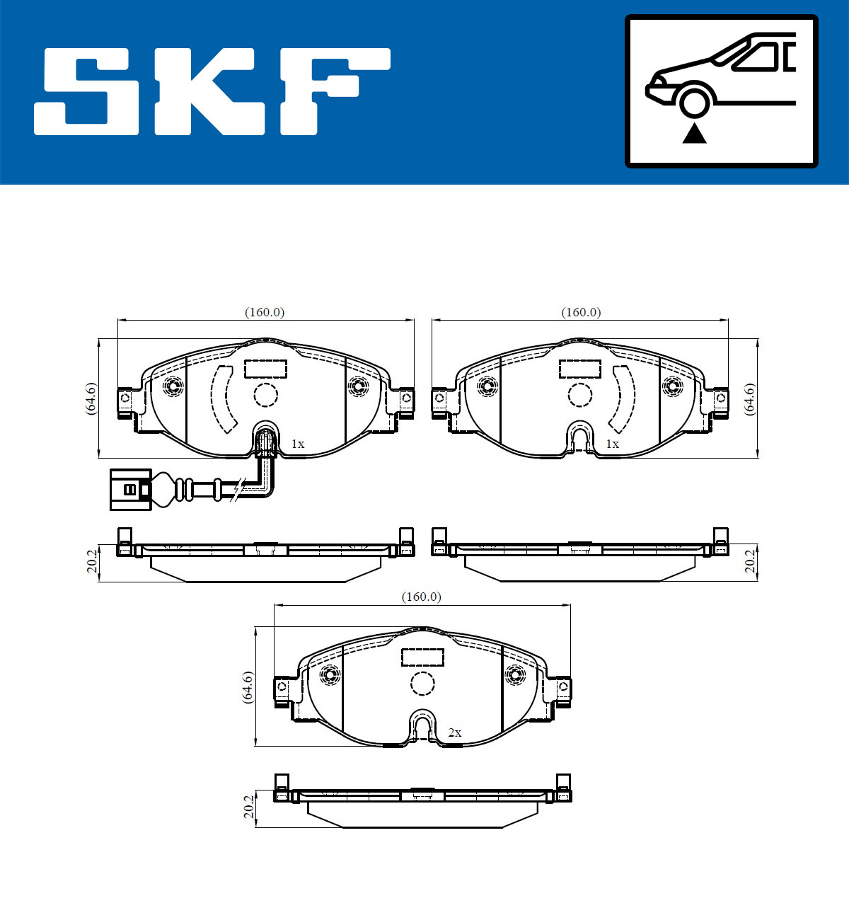 Placute frana SKF VKBP80018E