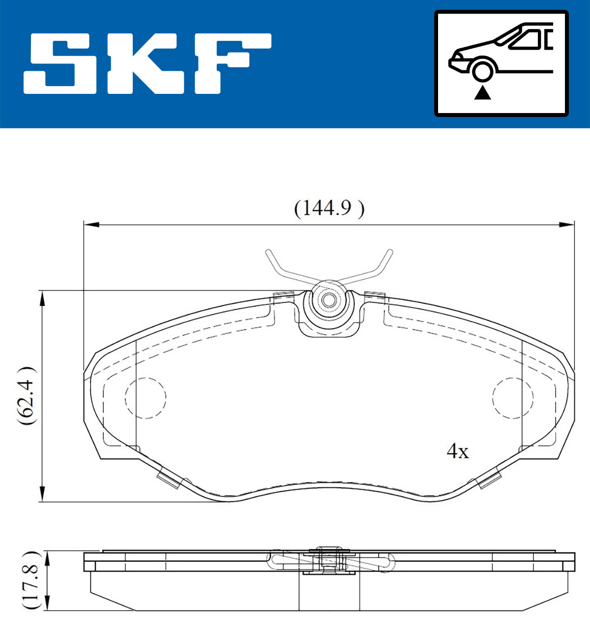 Placute frana SKF VKBP80034