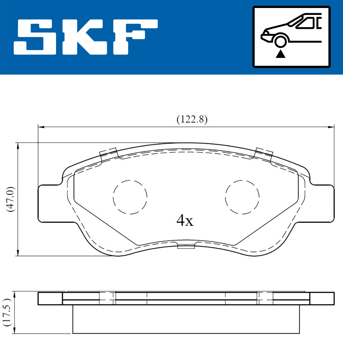 Placute frana SKF VKBP80037