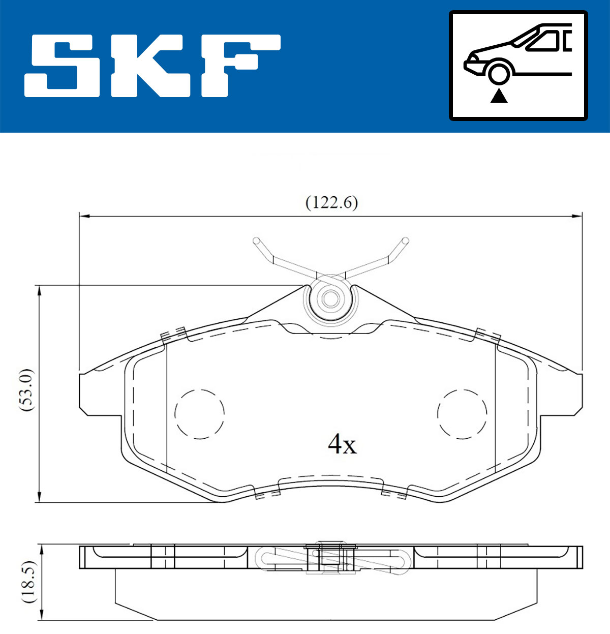Placute frana SKF VKBP80041
