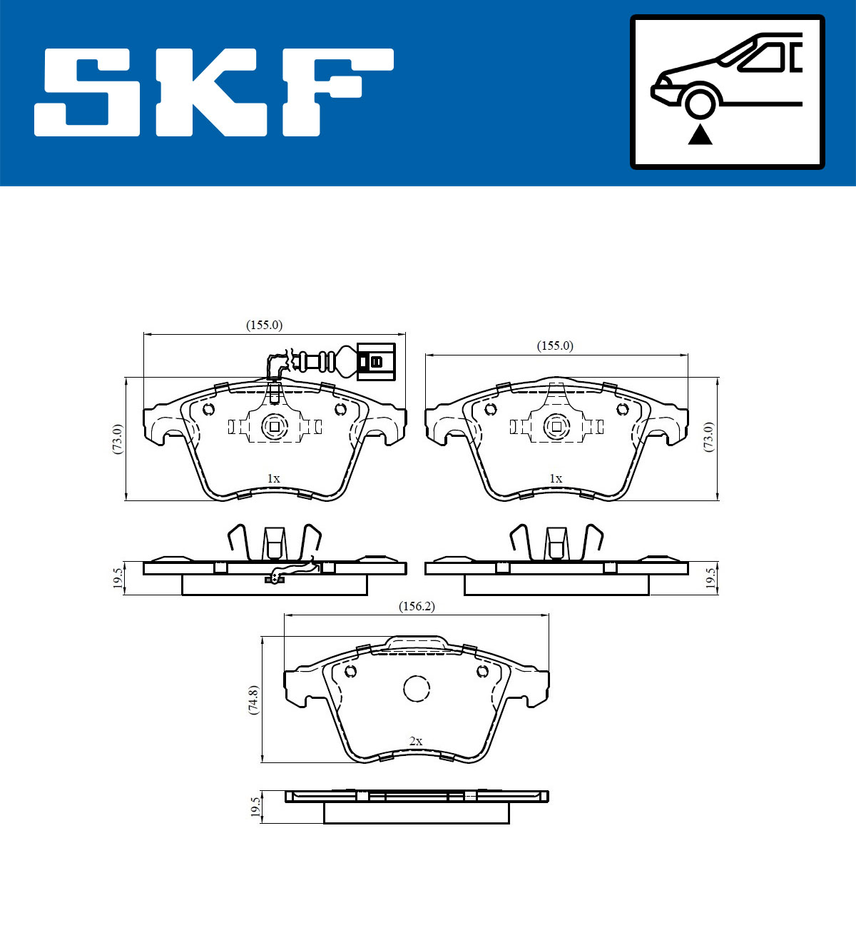 Placute frana SKF VKBP80042E