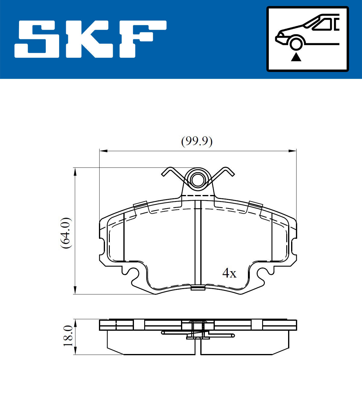 Placute frana SKF VKBP80050