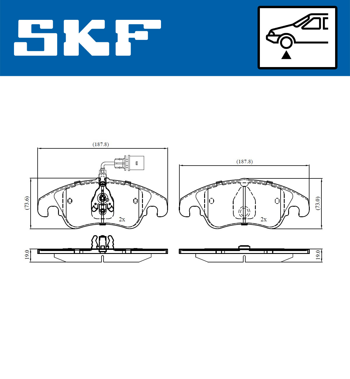 Placute frana SKF VKBP80053E