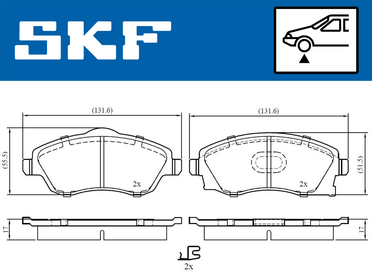 Placute frana SKF VKBP80062A