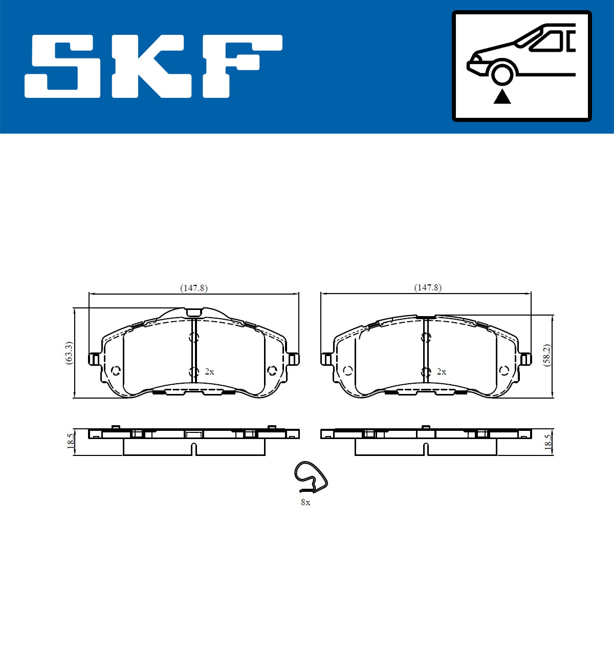 Placute frana SKF VKBP80067