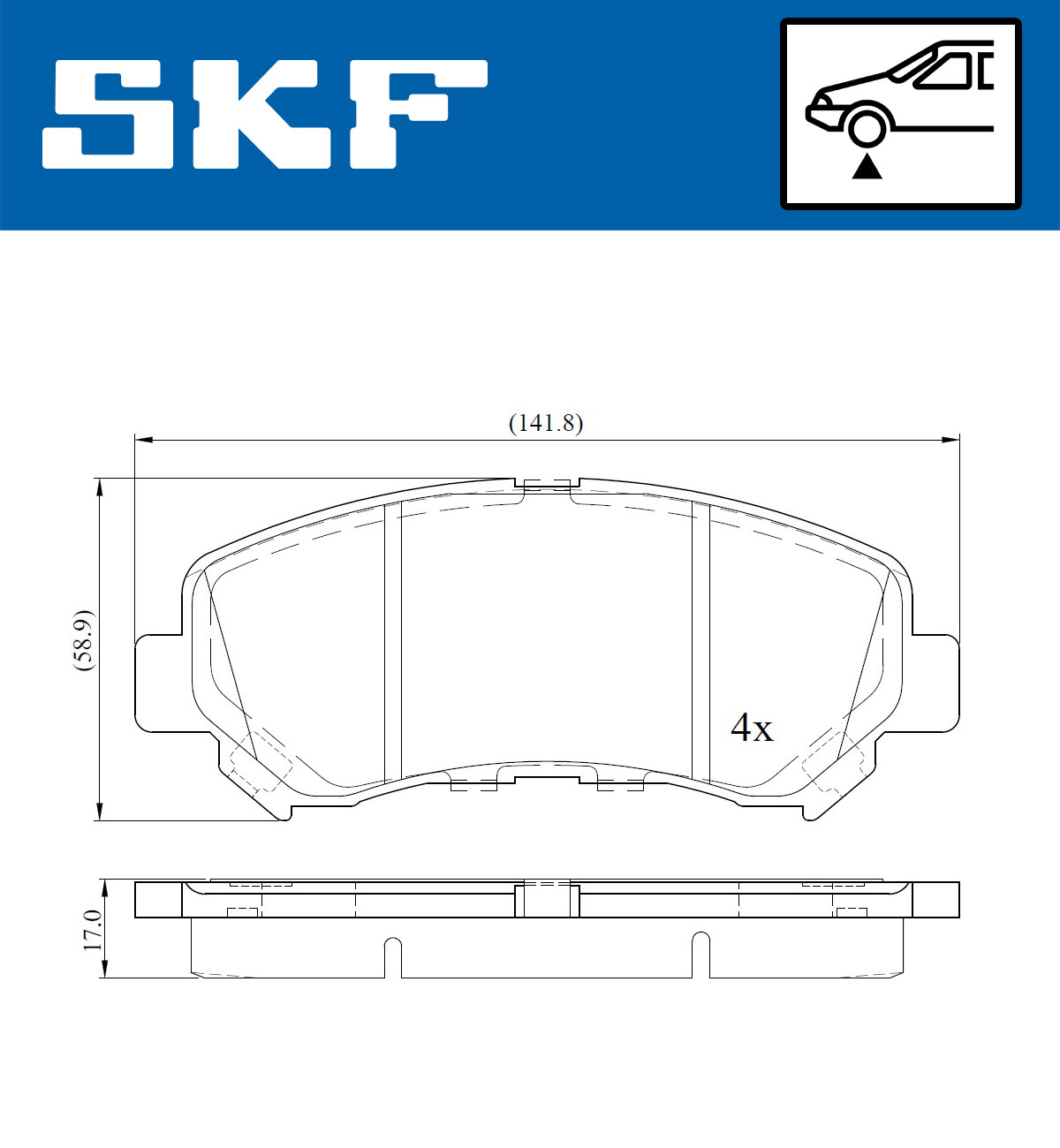 Placute frana SKF VKBP80069