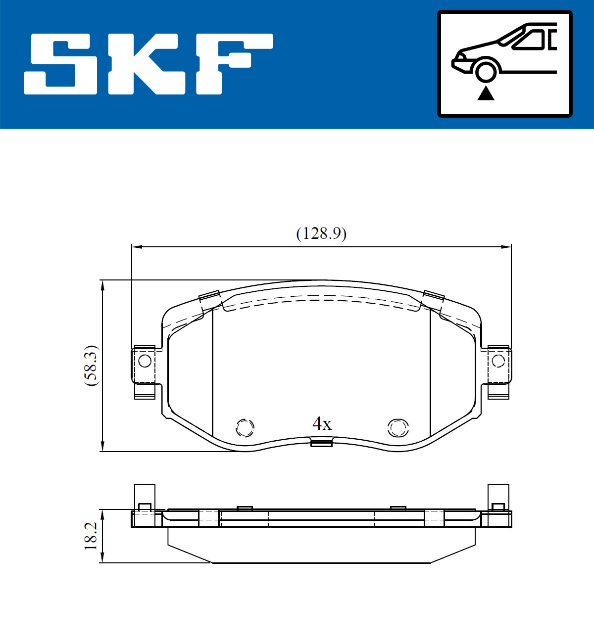 Placute frana SKF VKBP80083
