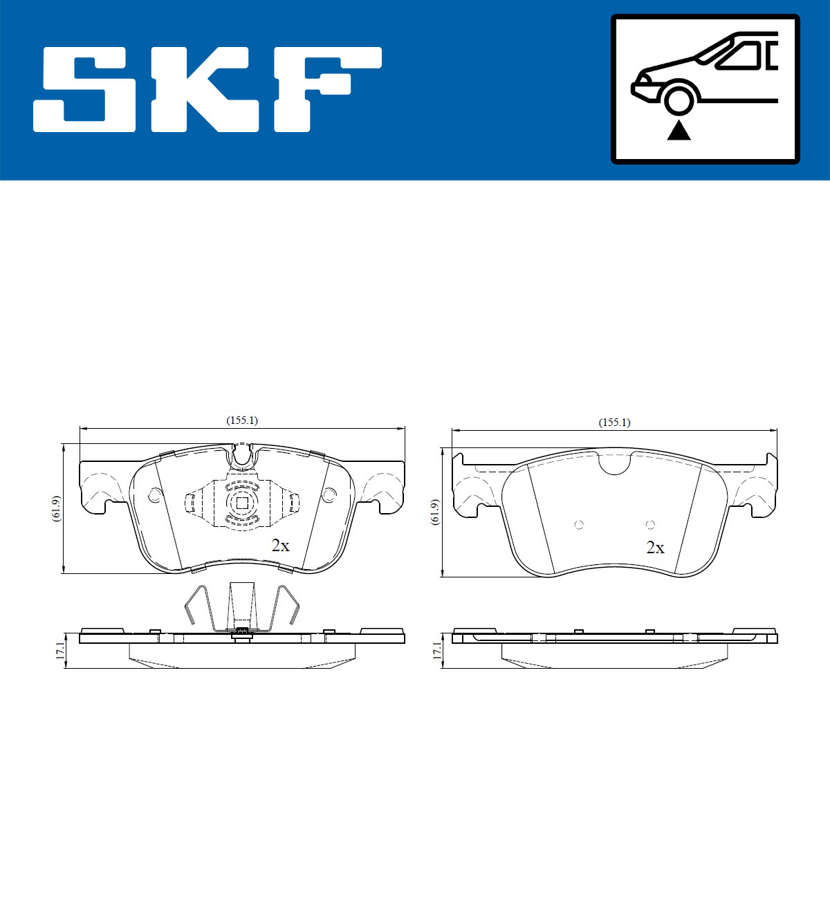Placute frana SKF VKBP80086