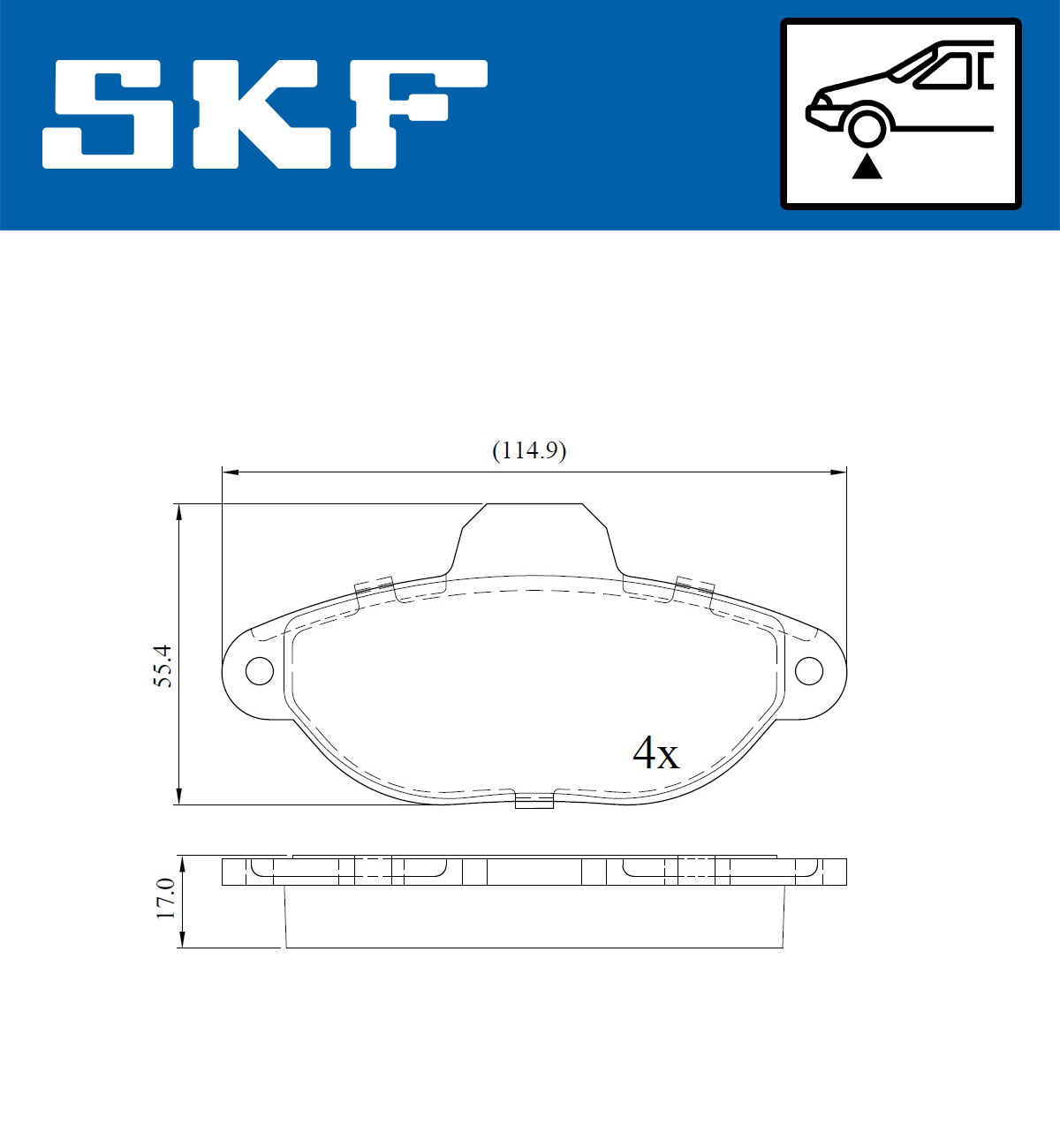 Placute frana SKF VKBP80087E