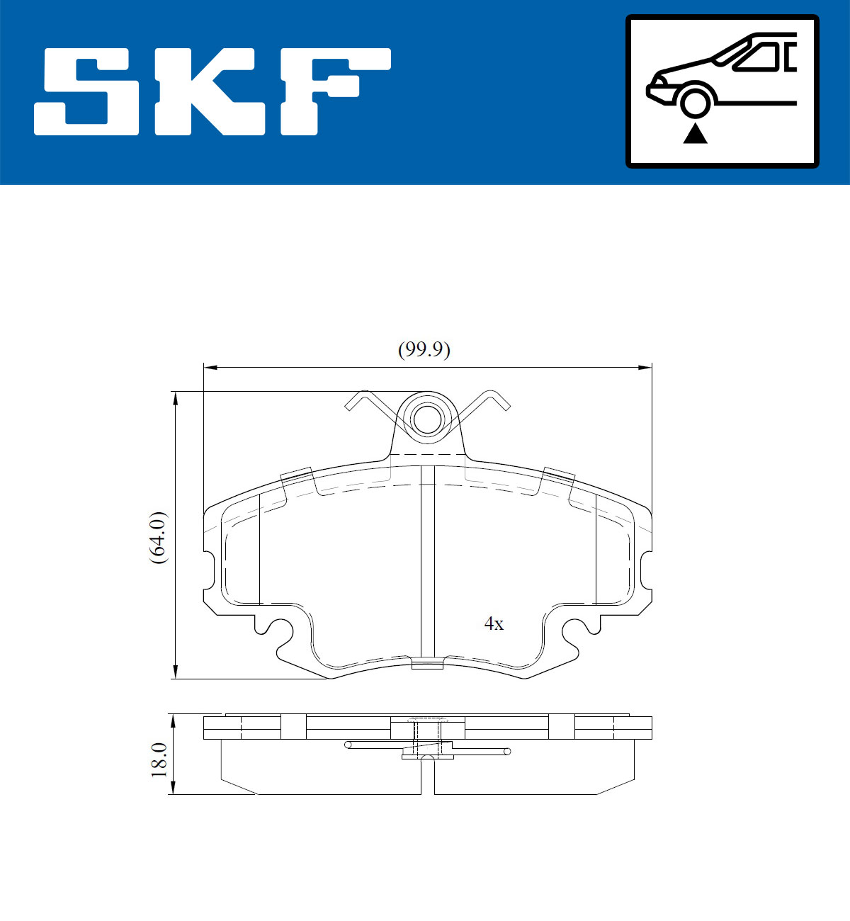 Placute frana SKF VKBP80092E