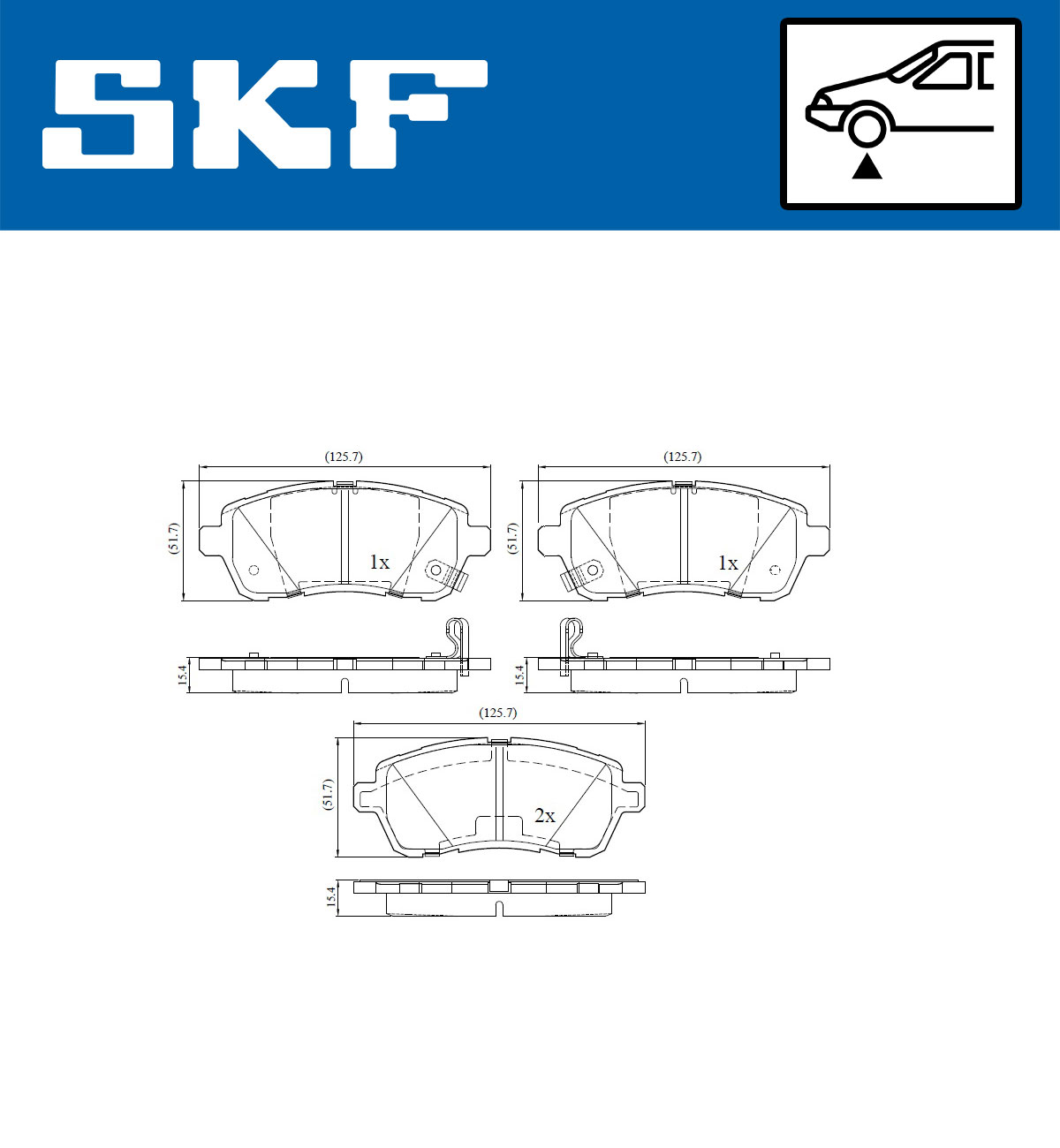 Placute frana SKF VKBP80096A