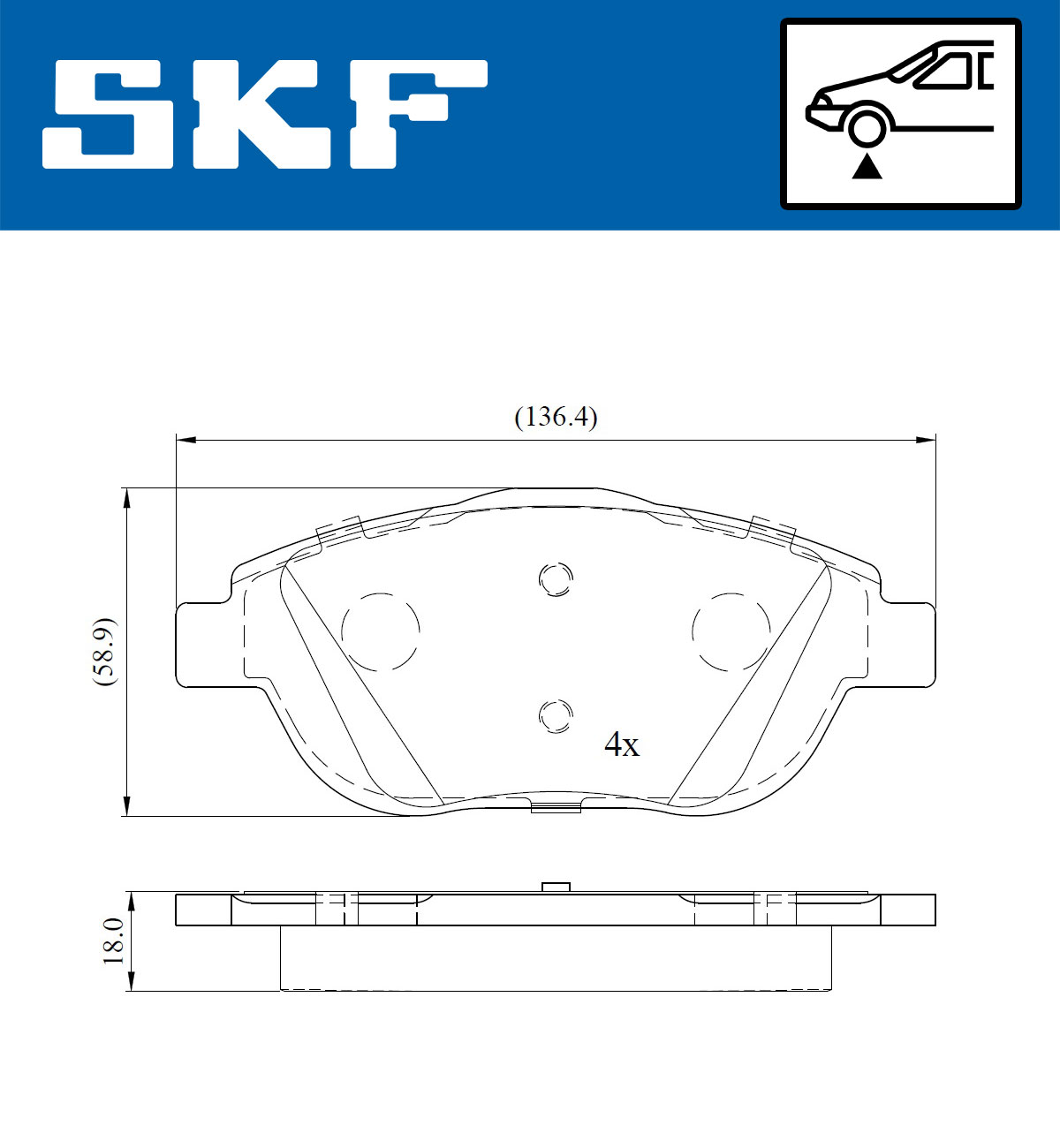 Placute frana SKF VKBP80098