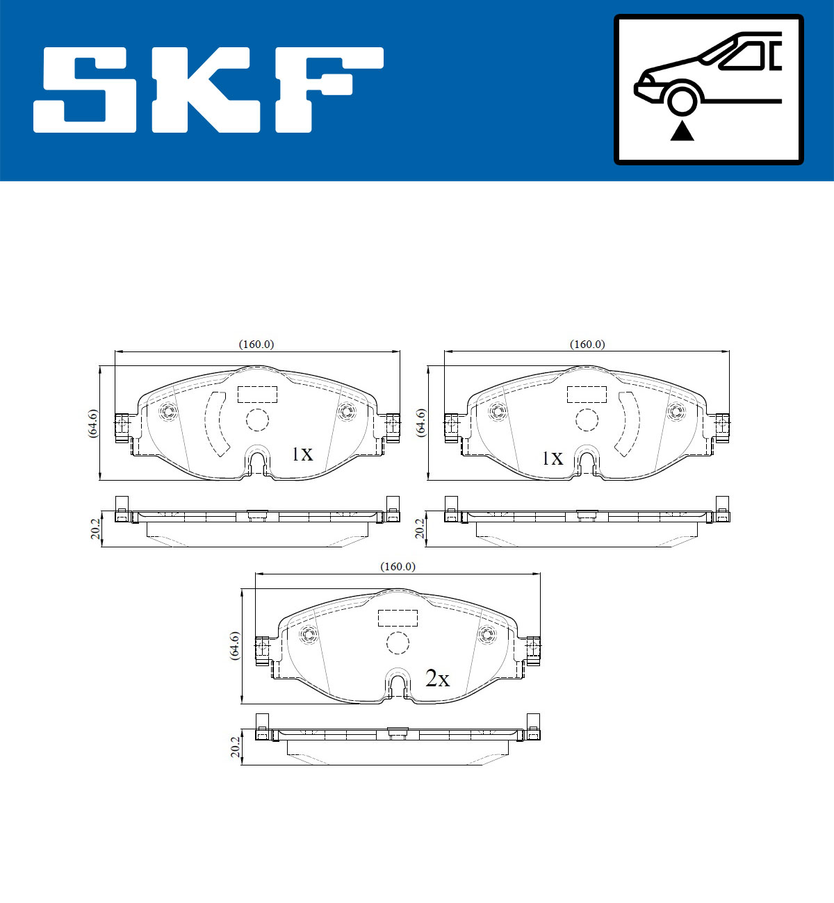 Placute frana SKF VKBP80104