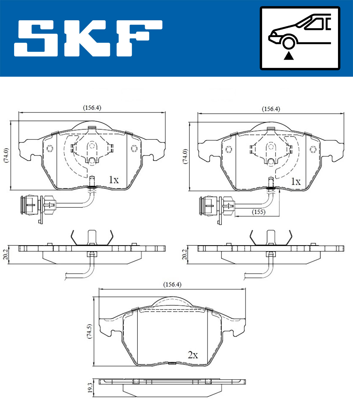 Placute frana SKF VKBP80113E