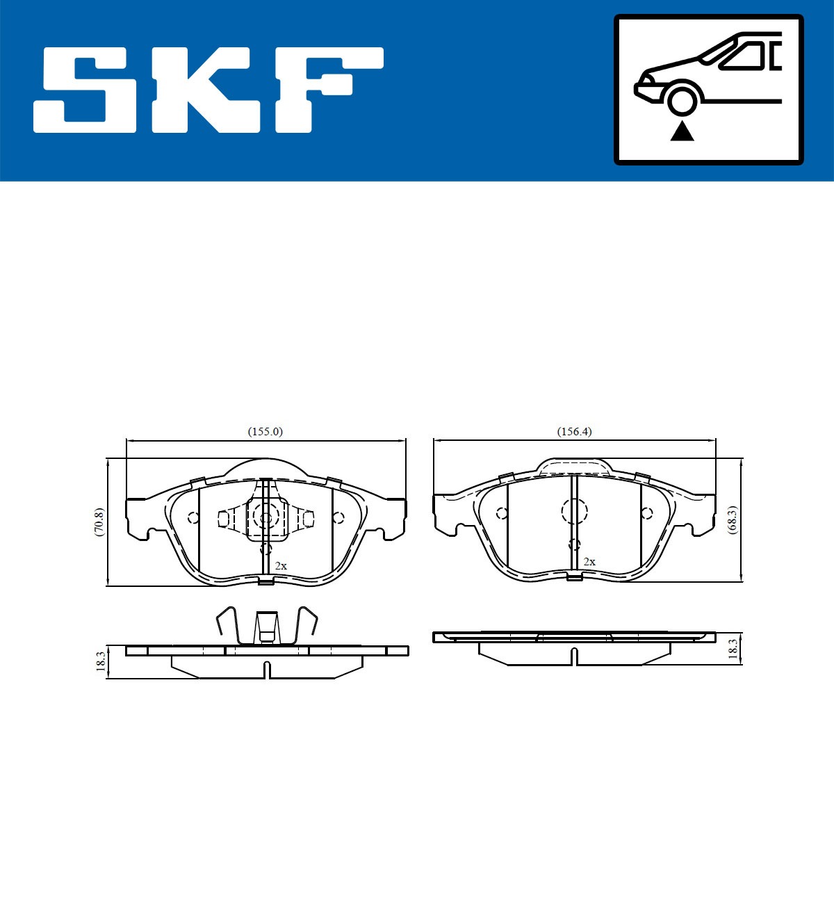 Placute frana SKF VKBP80133