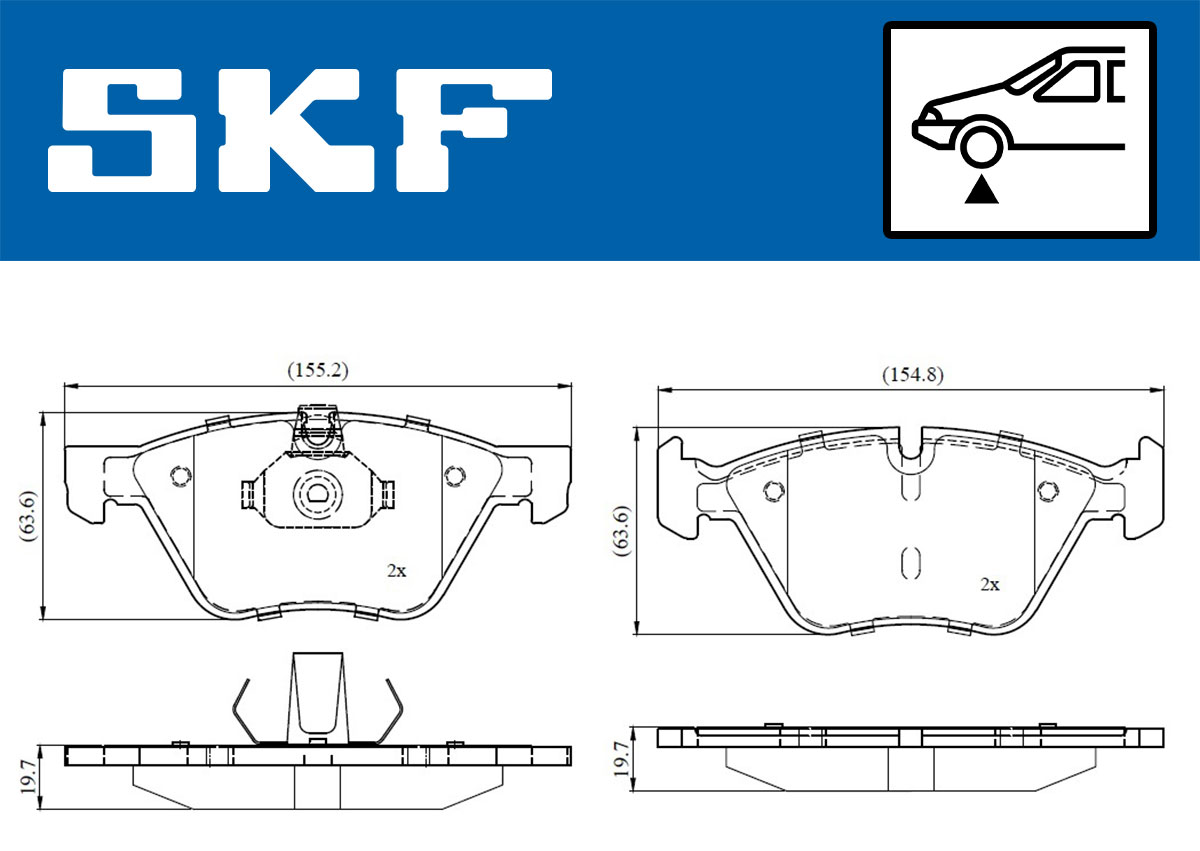 Placute frana SKF VKBP80141