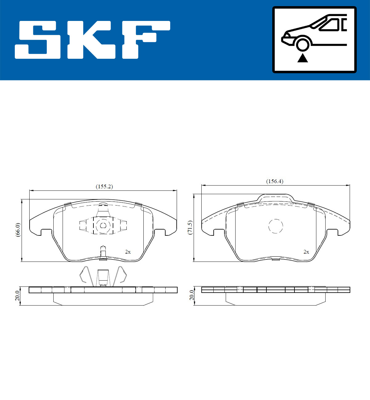 Placute frana SKF VKBP80144