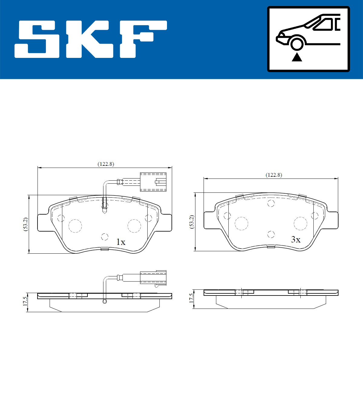 Placute frana SKF VKBP80145E