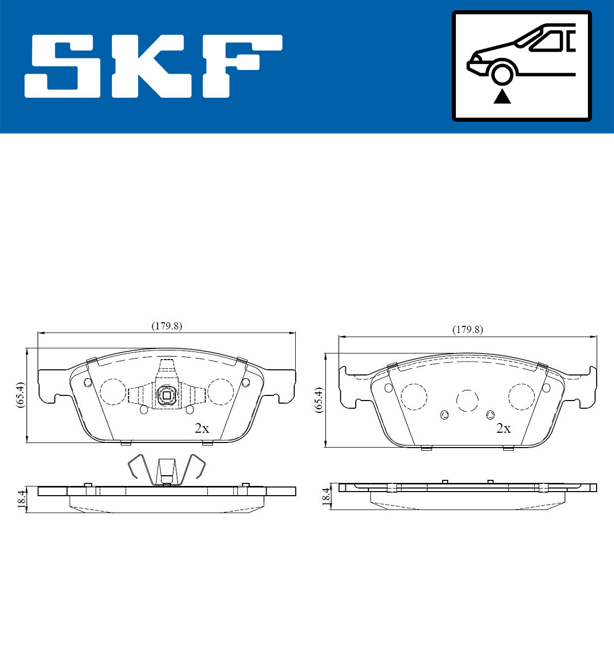 Placute frana SKF VKBP80151