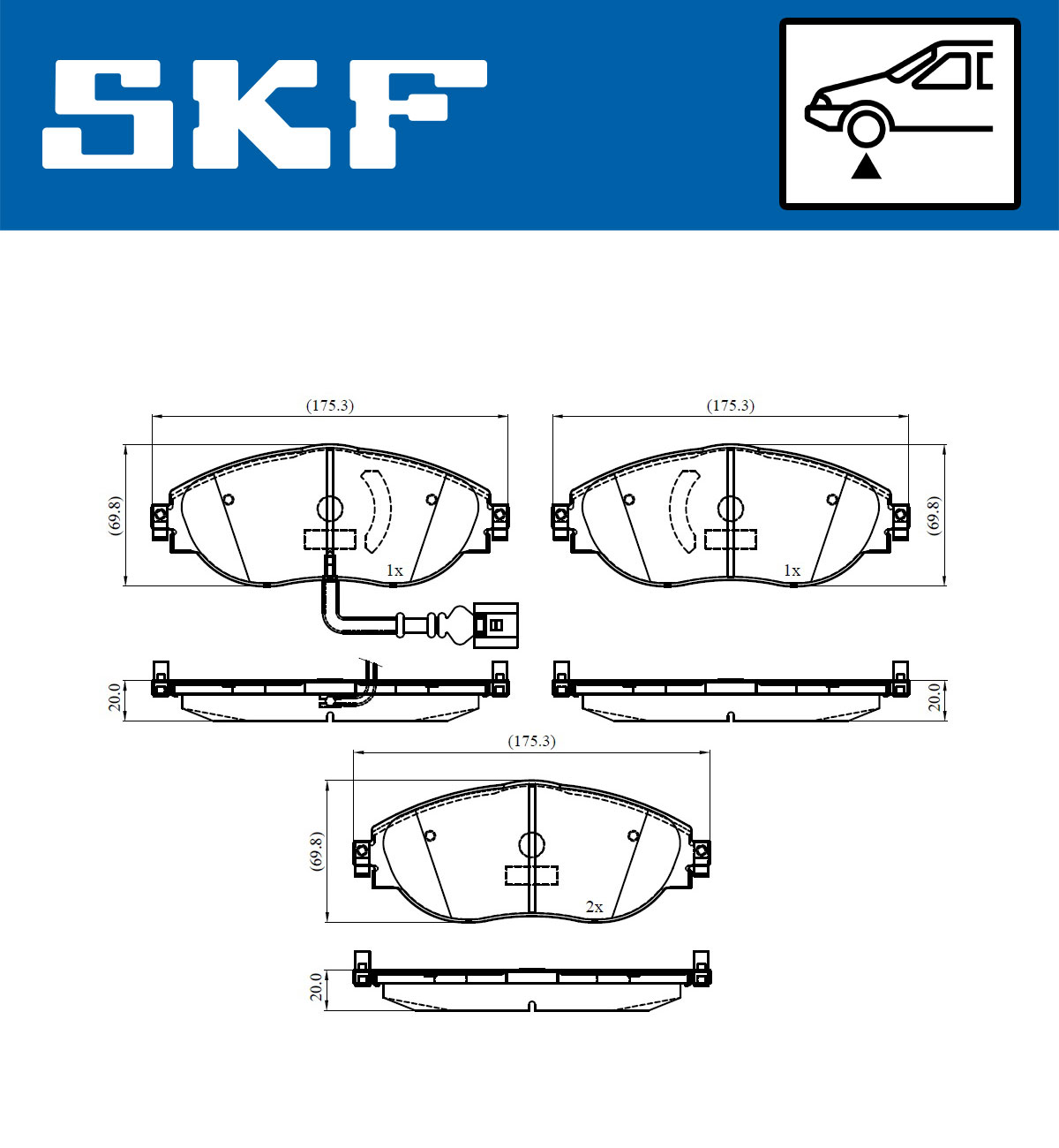 Placute frana SKF VKBP80179E