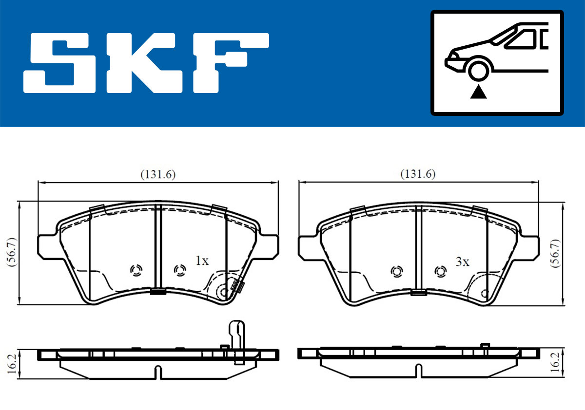 Placute frana SKF VKBP80185A